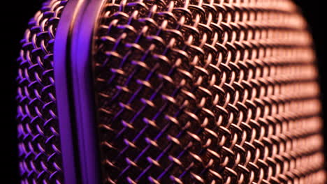 professional studio microphone, macro close up