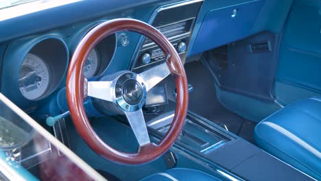 Old School Car Interior 1960&#039;s, Classic Car, Vehicle Dashboard