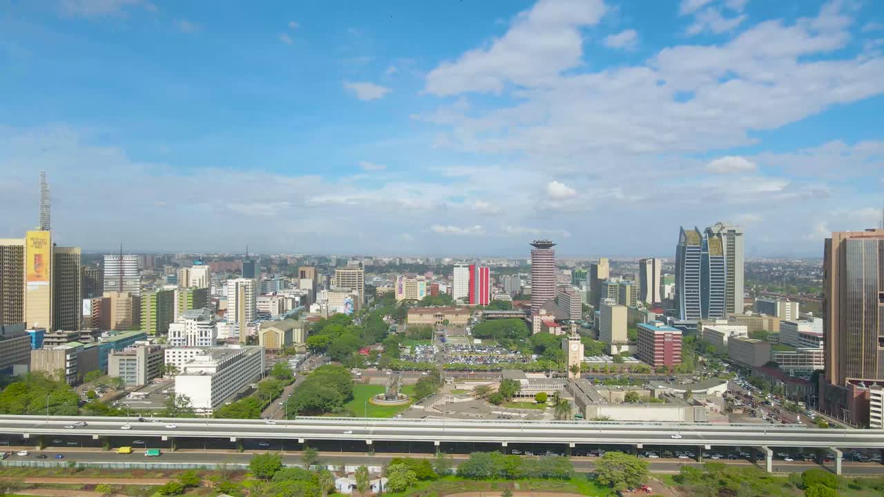 vista aérea de nairobi, república de kenia, en el este de áfrica