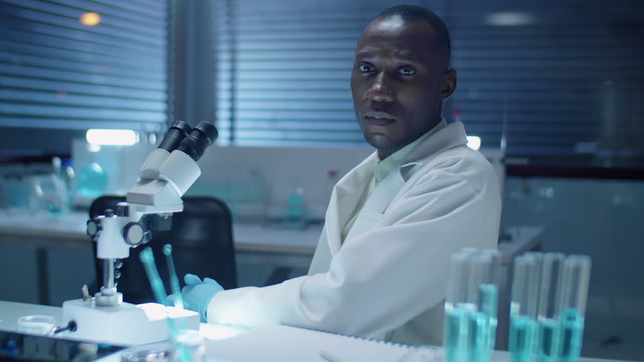 Portrait of African American Scientist in Laboratory