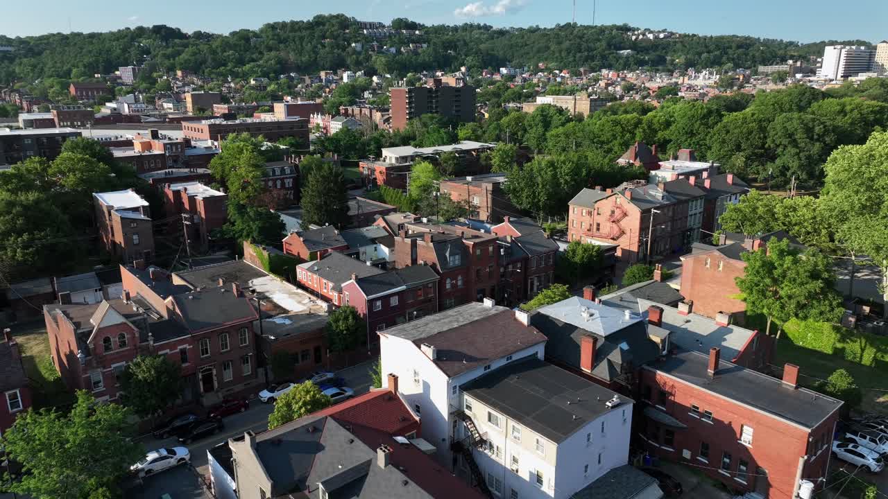 Aerial View of a Residential City Neighborhood