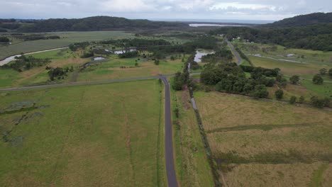 Asphalt-Road-In-Rural-Town-Of-Tanglewood-In-New-South-Wales,-Australia