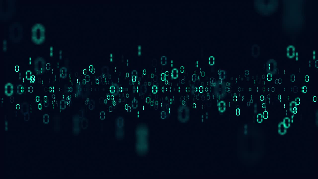 Digital number code green color screen