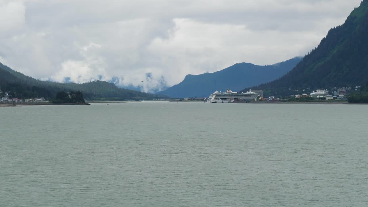 J.D.Bridge or Douglas Bridge, crossing Gastineau Channel, connecting downtown Juneau with Douglas Island.