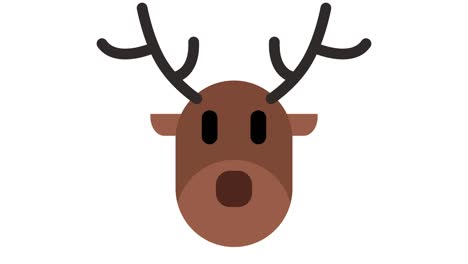 festive cute reindeer animation loop