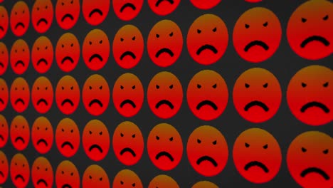 angry sad smile icons pixel moving screen animated background