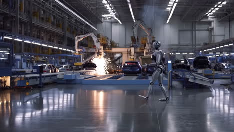 robot in automotive manufacturing plant