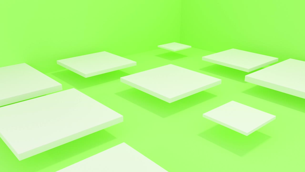 컬러 에서 움직이는 3d 사각형: 다양한 색의 4k 세트 루프 애니메이션