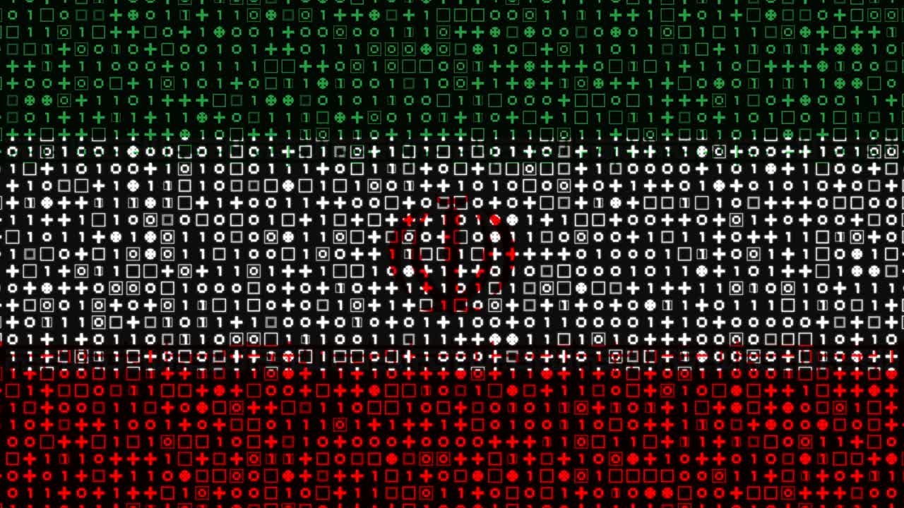 animación digital de la bandera iraní