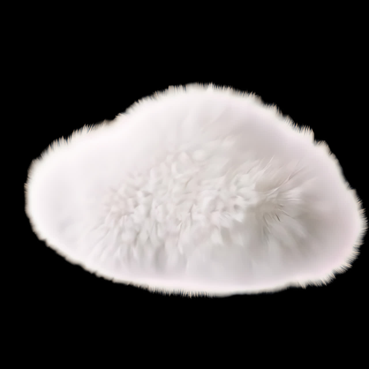 Fluffy white cloud pillow animation isolated asset, transparent 4K video, alpha channel, ProRes 4444