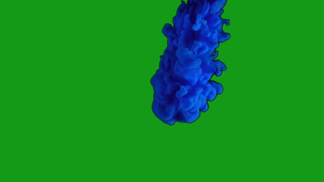 gráficos de movimiento de humo azul con fondo de pantalla verde