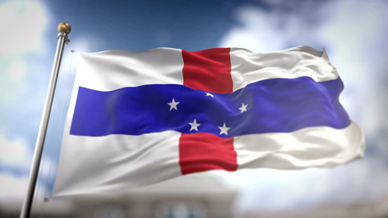 네덜란드 앤스 발이 느린 동작으로 3d 렌더링 파란 하늘 배경 - 원활한 루프 4k