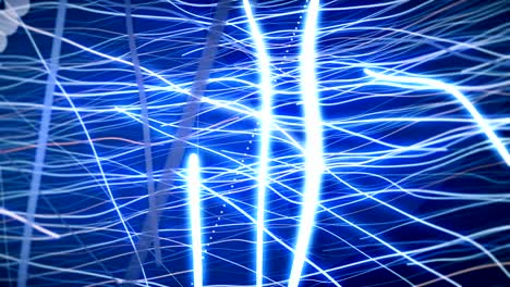 Abstract Loopable CGI motion graphics with neon lines
