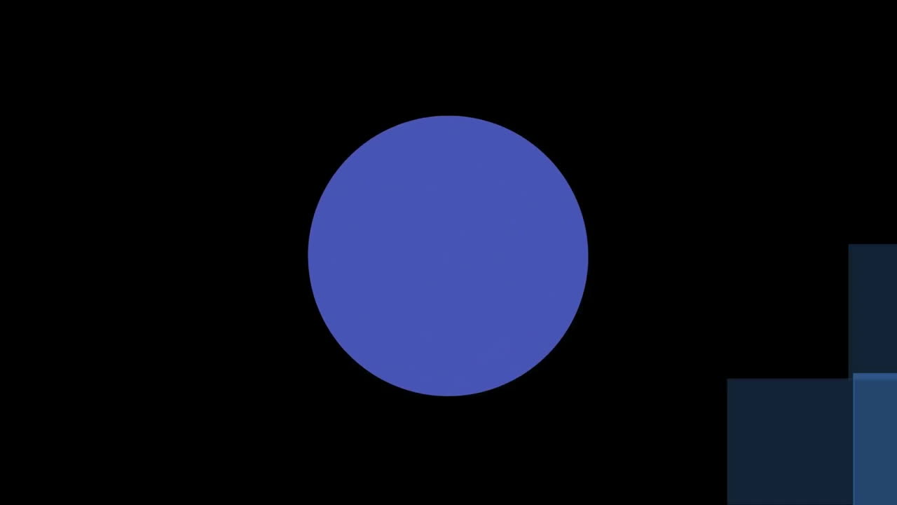Animation of circles pulsating on changing blue background