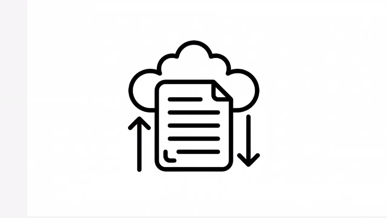 Animated Cloud Document Synchronization Icon