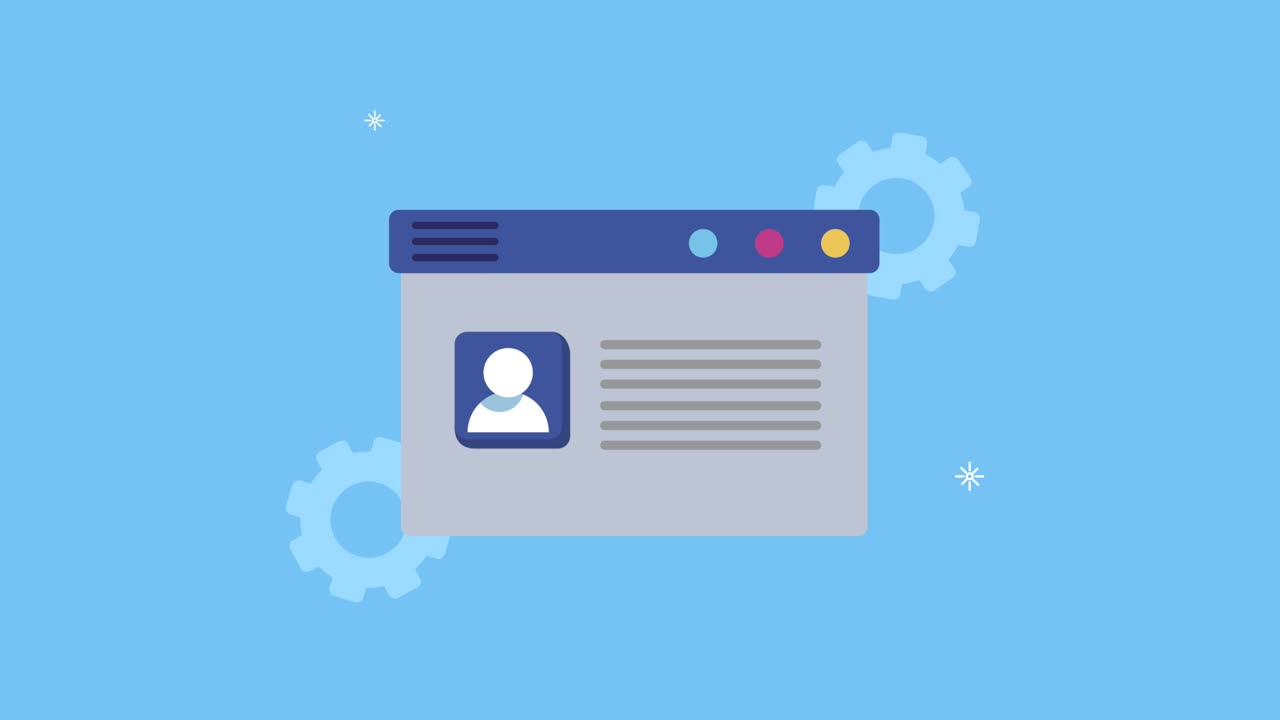 proceso creativo con página web de plantilla