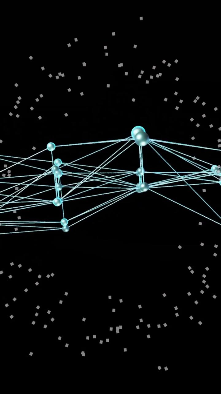 Animation of network of connections over spots