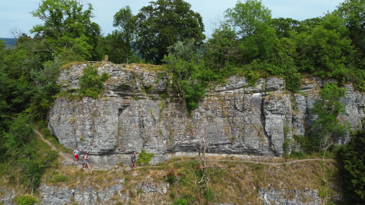 Aerial drone view of mountains and heals in Edinburgh United Kingdom
