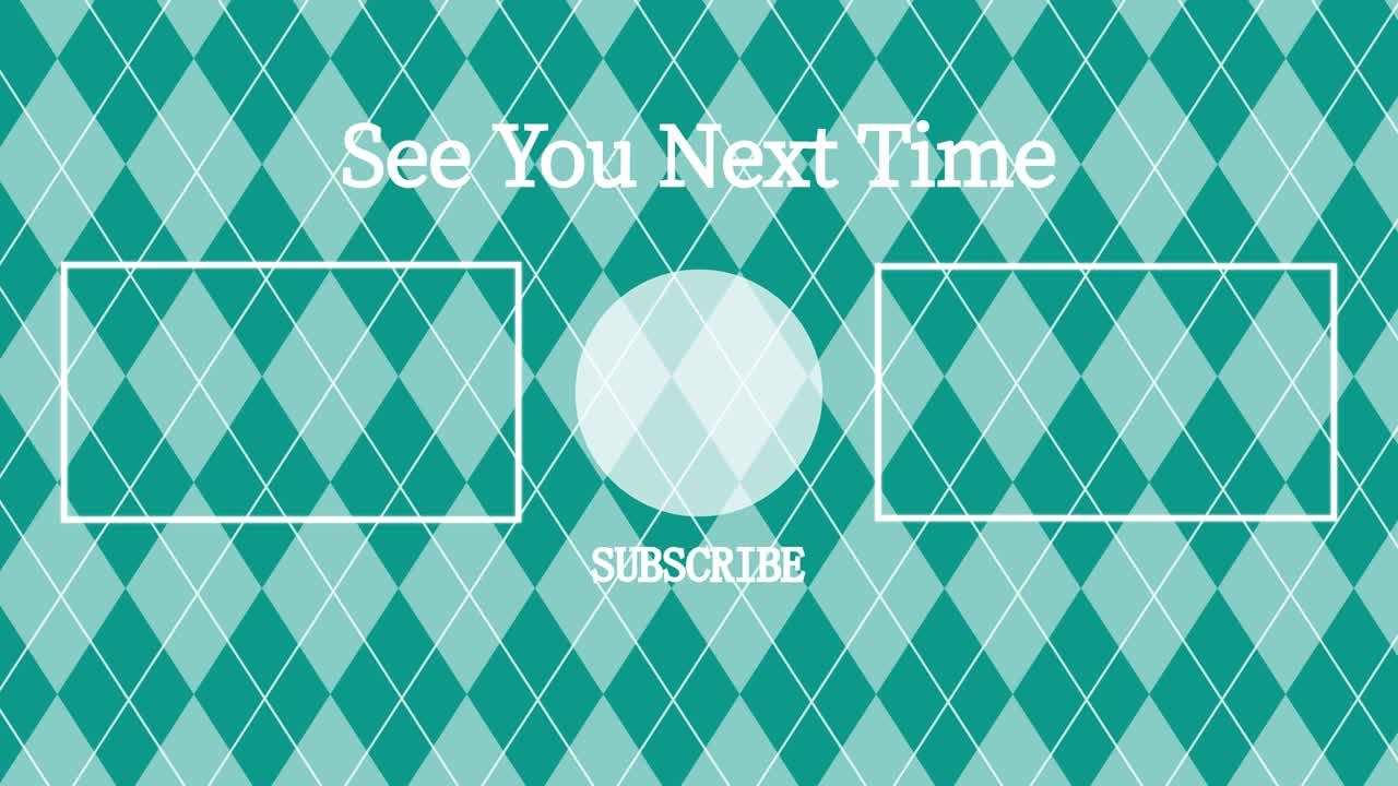 argyle 패턴 엔드 카드 엔딩 스크린 모션 그래픽