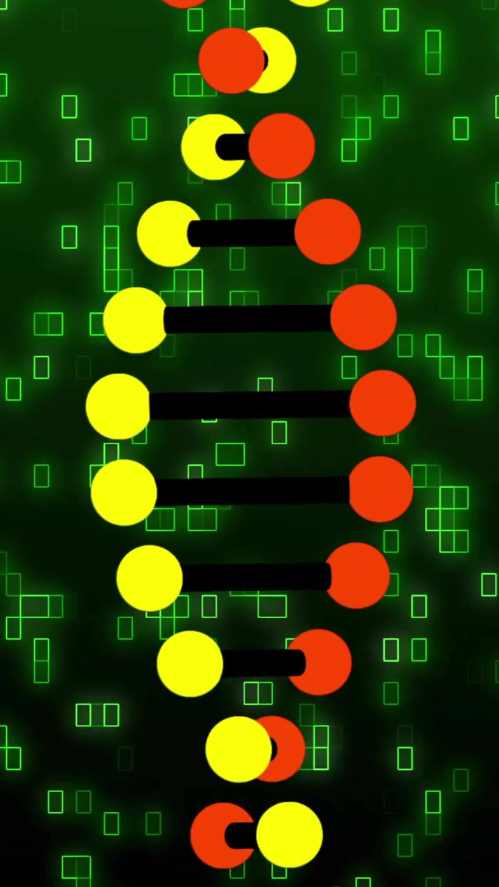 Processing scientific data, animation of DNA strand and binary coding