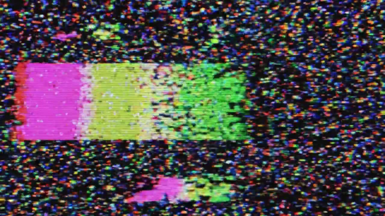 Immagini dinamiche di particelle colorate che pulsano in uno spazio digitale, mostrando una transizione progressiva dal rumore statico agli effetti di movimento fluido.