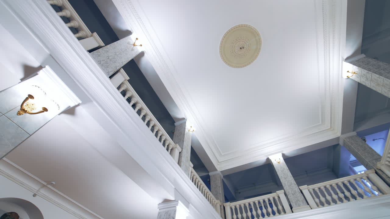 Interior view of University Lobby. Interior view of the modern campus of university