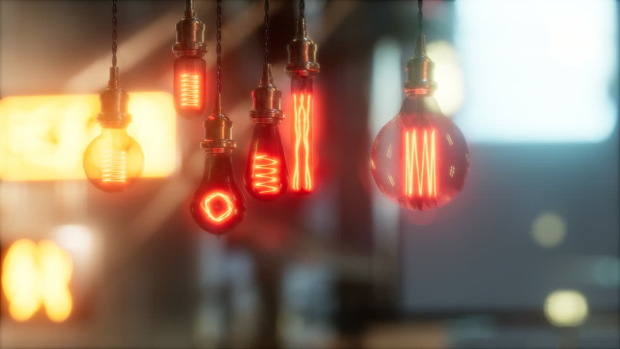 오래된 레트로 빈티지 열광 전구