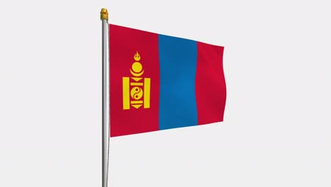 loop video of mongolia.mov flag  fluttering in the wind, slow motion video of 4k , with alpha channel