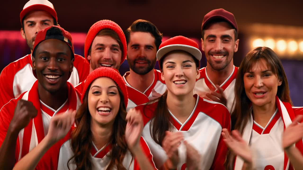 un grupo de fans animando a 4k