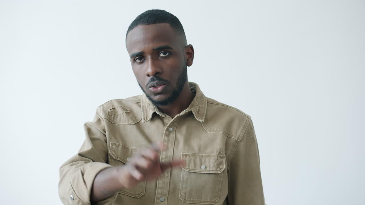 Man expressing disapproval