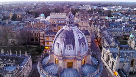 aerial view of central oxford, united kingdom