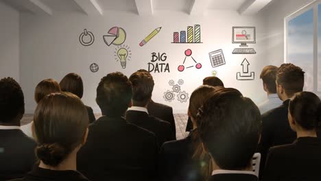 Business-people-looking-at-digital-screen-showing-big-data