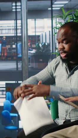 vertical video office life showing frustration and dispute during a business discussion