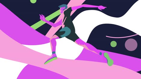 abstract running illustration