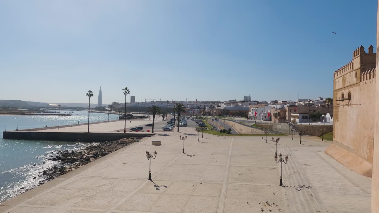 View from the terrace of the citadel, Kasbah of the Udayas in Rabat, Morocco