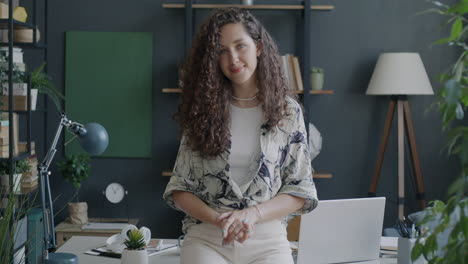 woman in home office