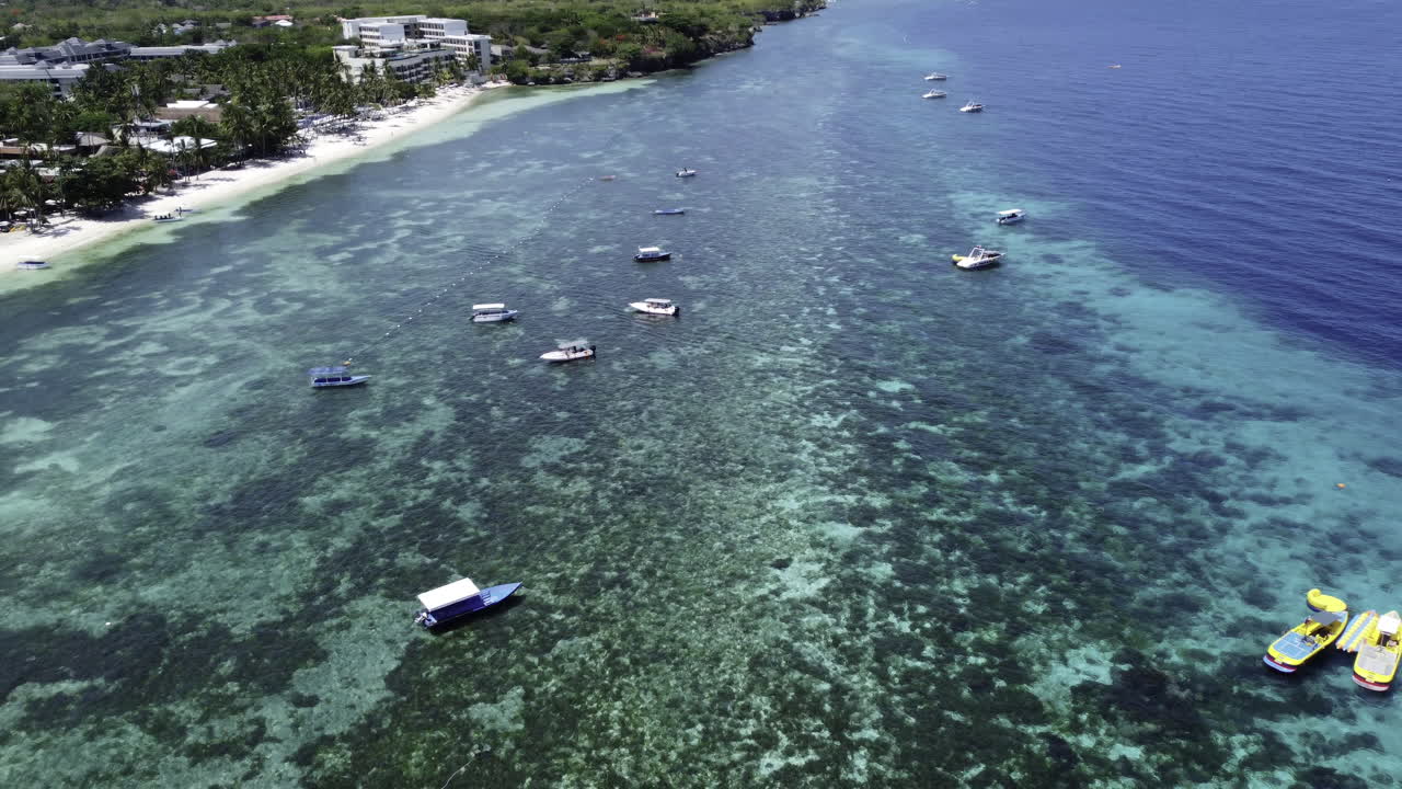 Drone View of a Popular Beach in the Philippines