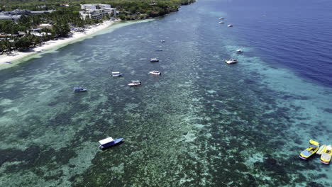 drone view of a popular beach in the philippines