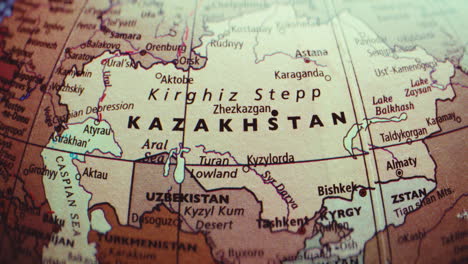 map of central asia with kazakhstan, uzbekistan, and kyrgyzstan