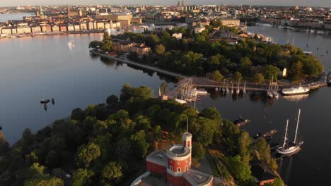 stockholm from kastellholmen on a summer morning