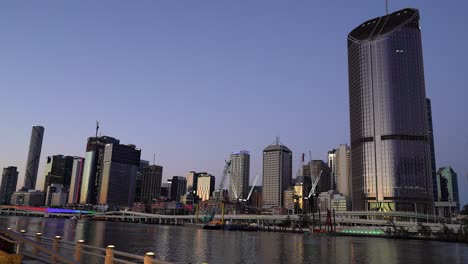 brisbane city sunset skyline timelapse