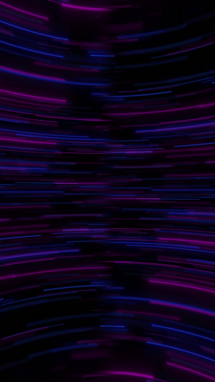 Magenta blue light tunnel background with fast curved streaks black depth and neon speed motion