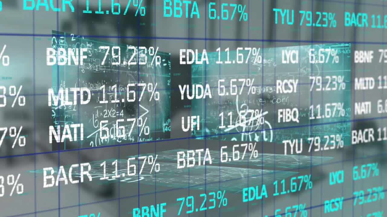 Animation of financial data processing over factory
