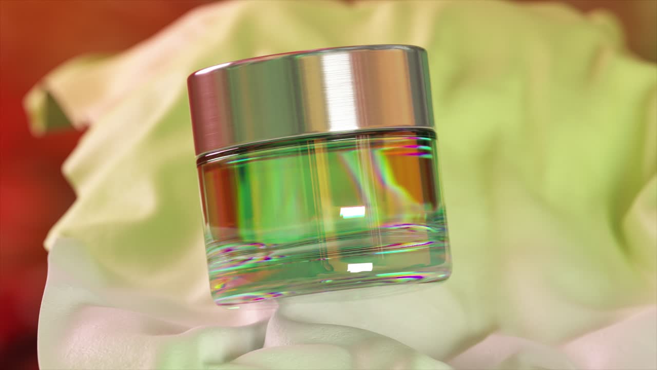 maqueta de botella de perfume en tela