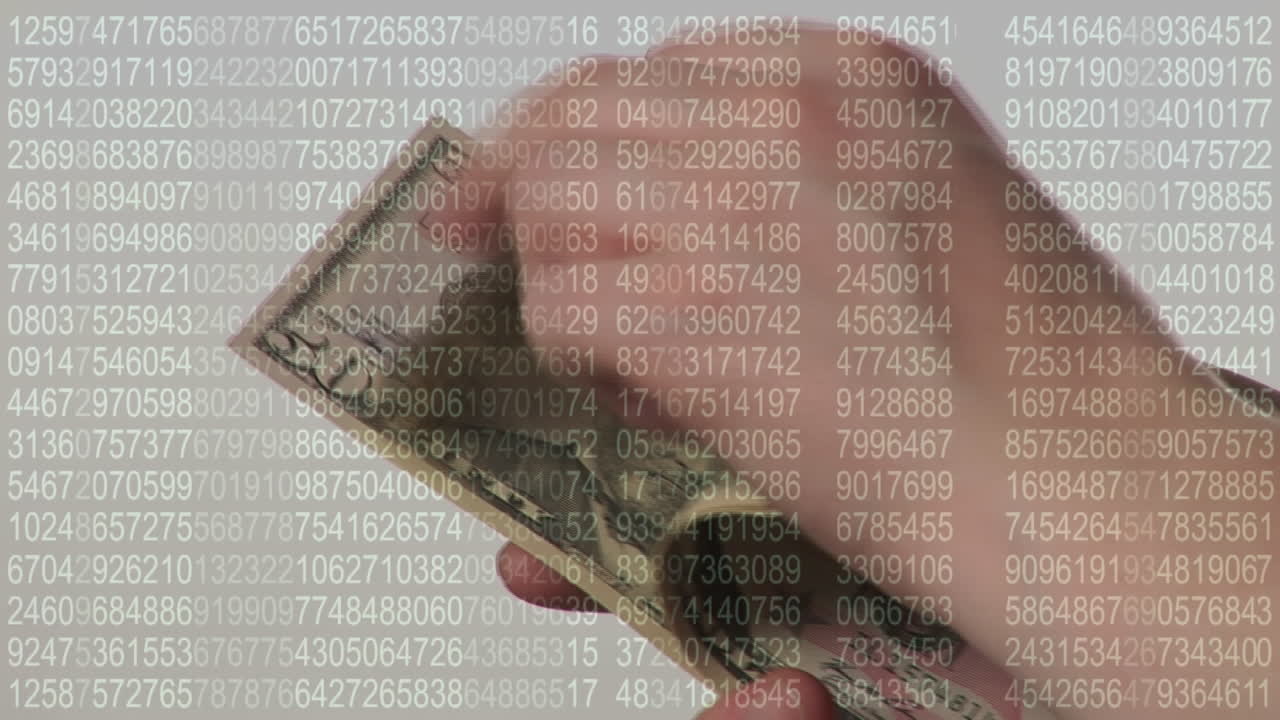 돈을 계산하는 손