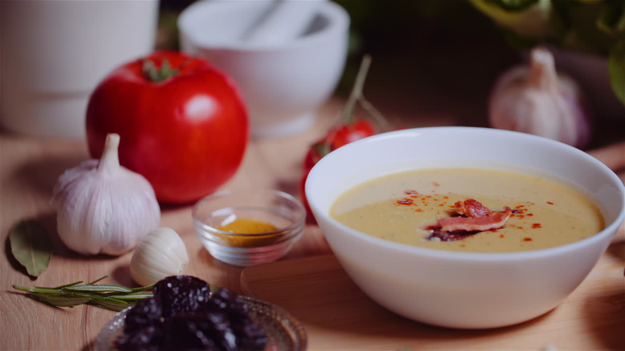 Creamy Soup with Ingredients