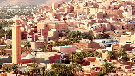 discover the breathtaking beauty of beni isguen, algeria with this wide-view footage