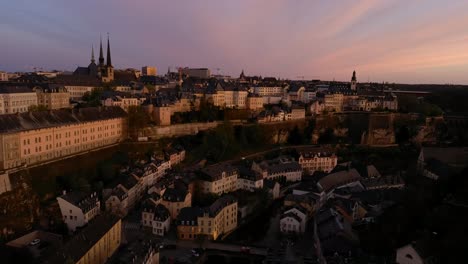 Chemin-De-La-Corniche-Luxemburgo-Imágenes-De-Drones