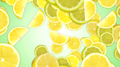 fondo de limones cayendo, bucle, con el canal alfa