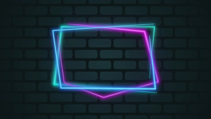 bewegungsgrafik der neonrahmenvorlage